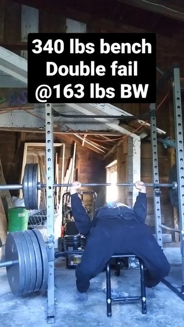 340 lbs bench double fail