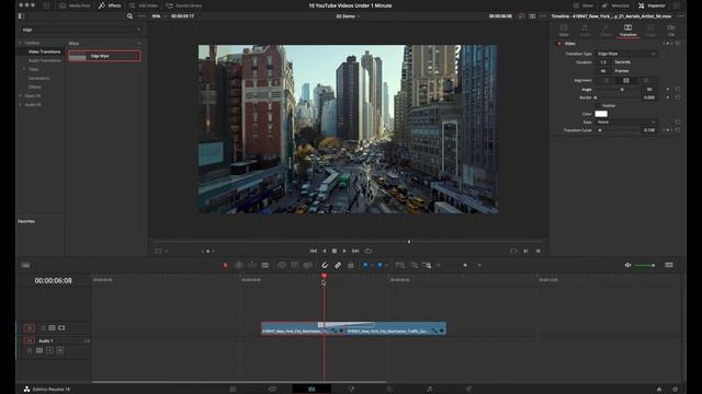 Before & After Wipe Transition In DaVinci Resolve   Fast Tutorial