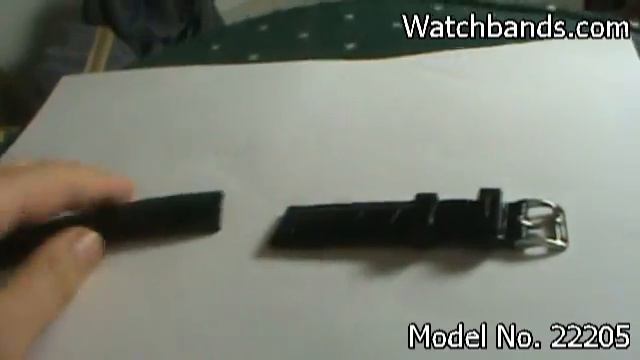 Swiss Army Officer's Dress Black Crocodile Grain 19mm Band