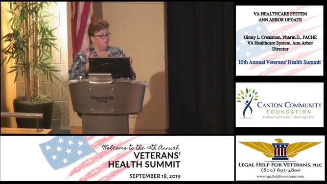 Dr. Ginny L. Creasman, VA Health System - 2019 LHFV Veterans' Health Summit
