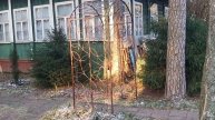 Арка садовая с наборными листьями