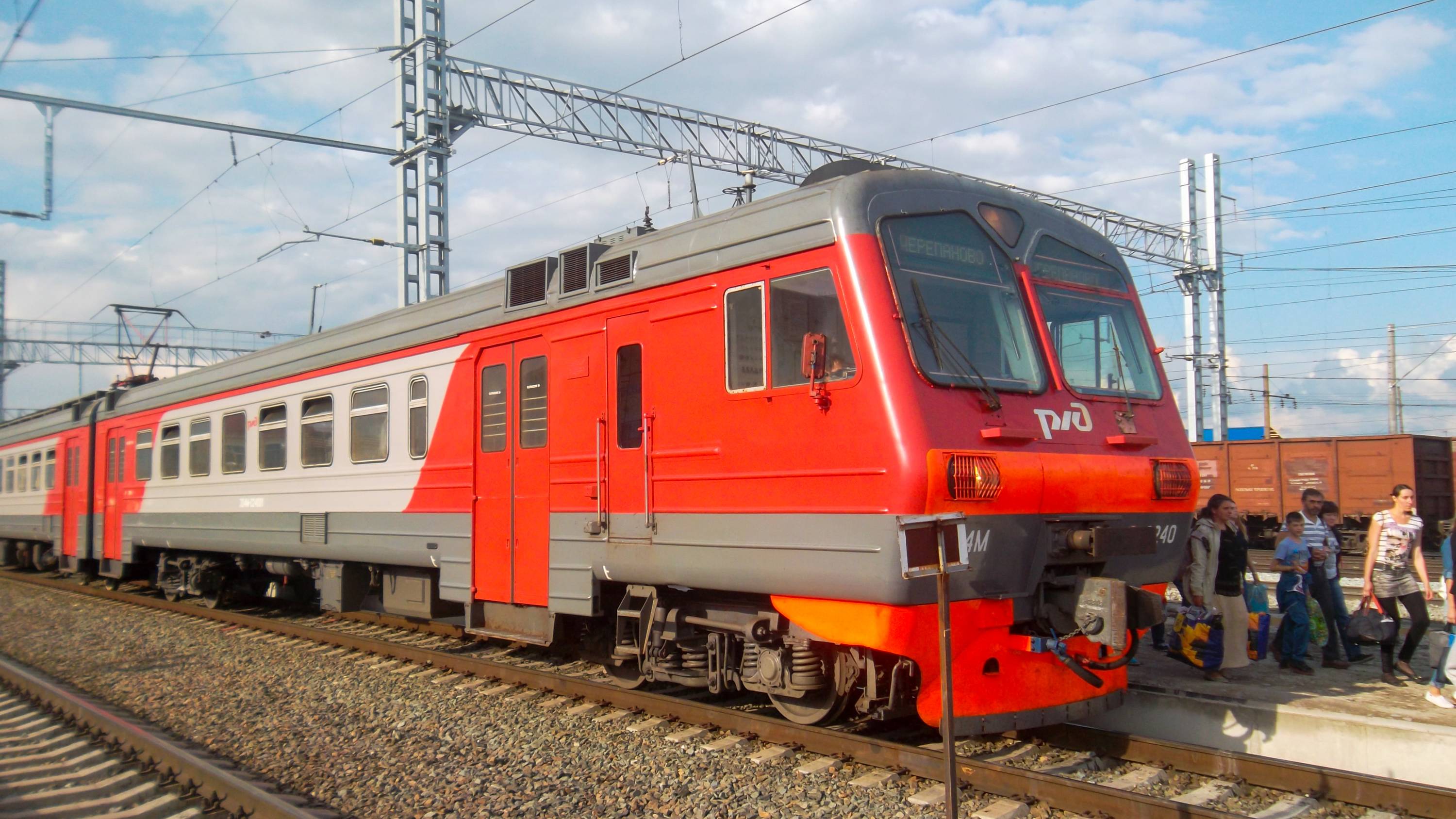 Электропоезд ЭД4М-0240. Покатушки от Искитима до Монолитной.