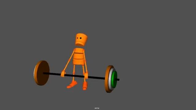 maya animation weight lifting
