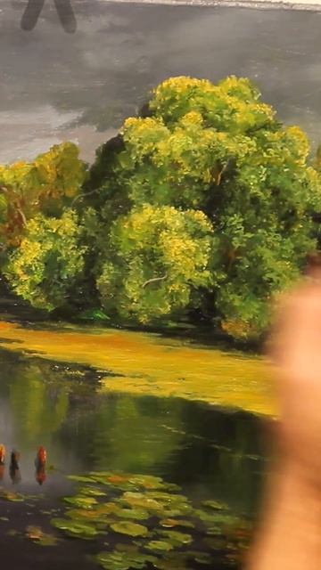 Картина маслом "Ивы" shorts #art #живопись #творчество