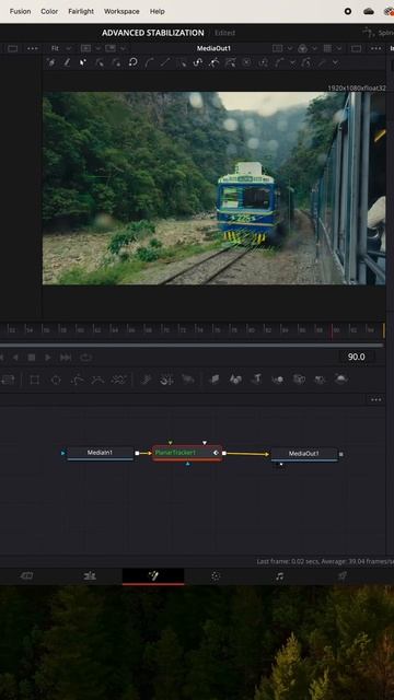 Advanced stabilization in DaVinci Resolve