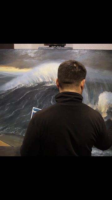 Картана маслом "Назаре Португалия" #shorts #творчество #искусство #живопись #painting #художник