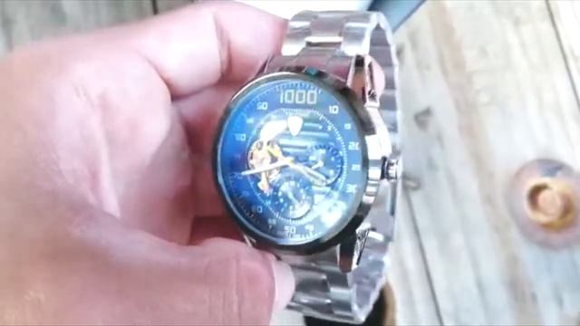 Relógio Tevise Luxo Automático Mecânico Turbilhão 100% Funcional