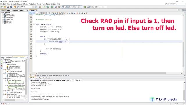 How to Make Blinking LED with PIC16F628A