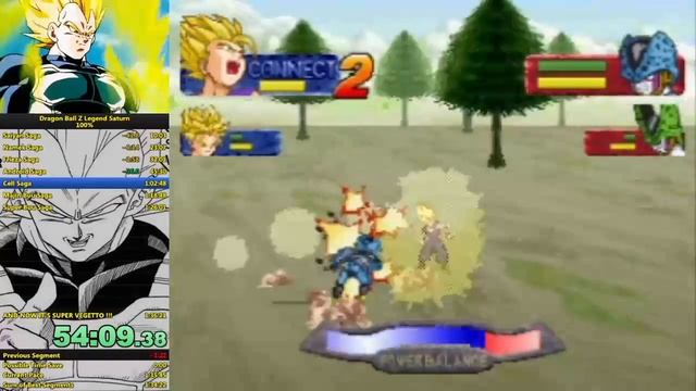 (NEW WR) 1:33:07 DBZ LEGEND STORY MODE 100% SATURN SPEEDRUN + BONUS AT THE END