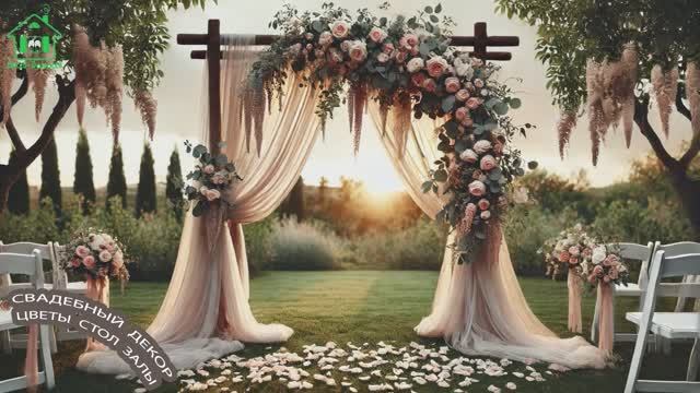 Свадебный декор оформление стола и зала цветами и композициями 💐👰🏻💘 выпуск (10)