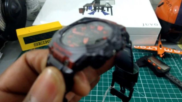 G-Shock GAB001G-1A Analog-Digital Bluetooth Translucent Black Red