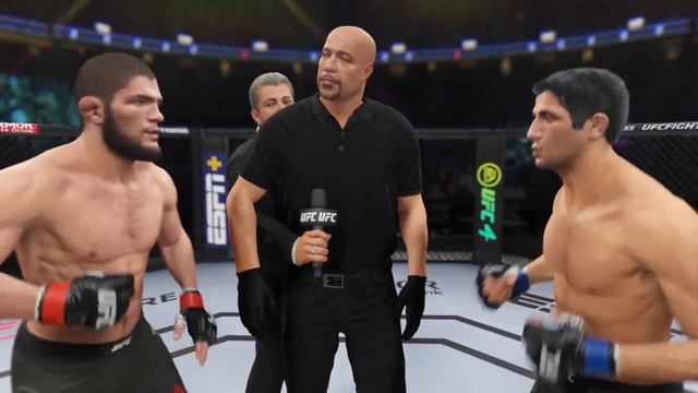 Khabib Nurmagomedov vs Beneil Dariush UFC 4 Simulation (AI)