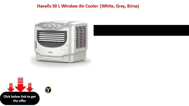 Havells 50 L Window Air Cooler  (White, Grey, Brina)