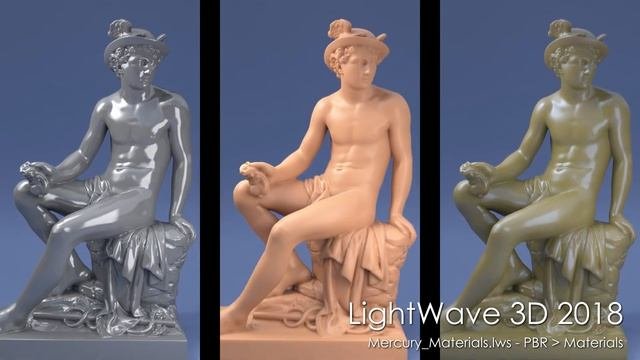 LightWave 3D 2018: Mercury Materials Scene Rendered (Part 1)