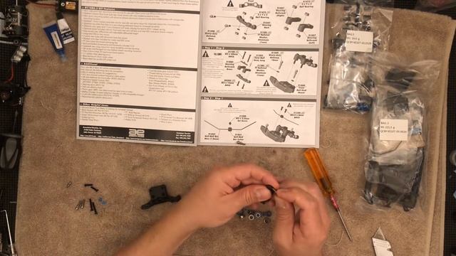 Team Associated B6 3 Build Part 1 Bag 1 page 5 step 1 2 Steering assembly