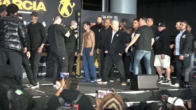 Rumble at the Haney vs Garcia Weigh-In as Garcia Loses Fight on The Scale