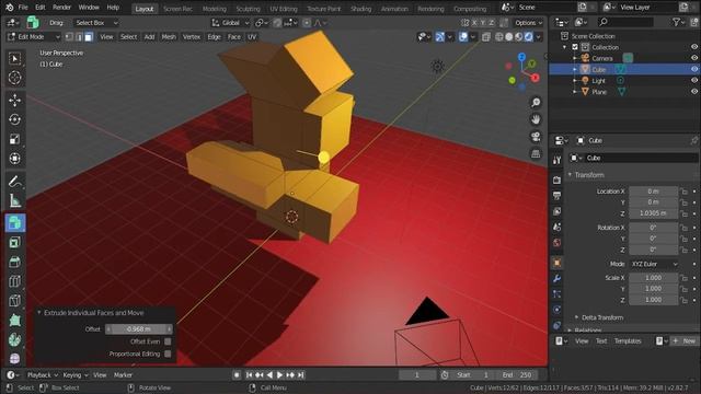 Blender 2.8 Marathi Tutorial - Extrude