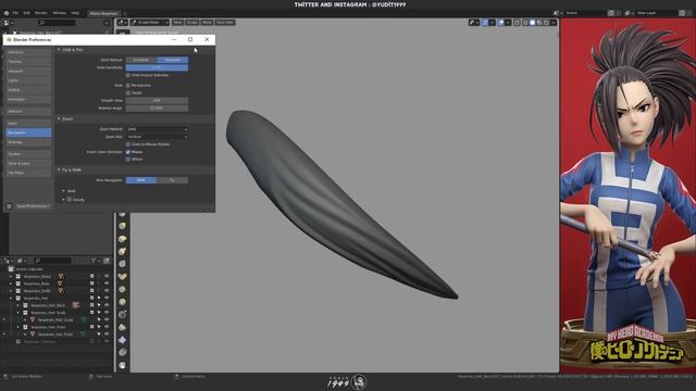 Sculpting Momo Yaoyorozu Process Timelapse