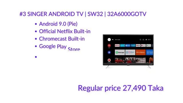 Top Best 5 SINGER Android TV Prices in Bangladesh | SINGER Android TV in Bangladesh 2025 | HD TV