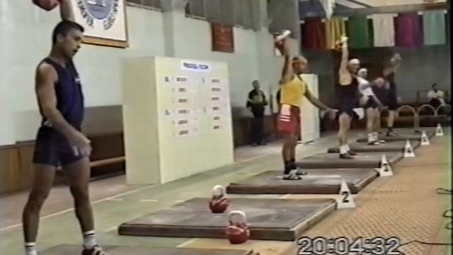 Championship of Russia 2002 75kg Snatch Bibikov vs Sobolev