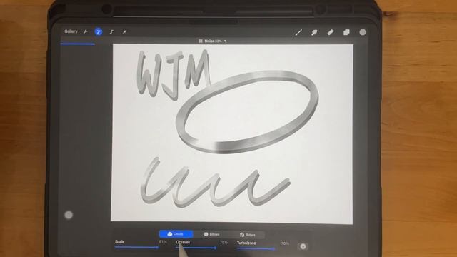 1000 tips of procreate TIPS 8 how to use noise to drawing metal texture quickly