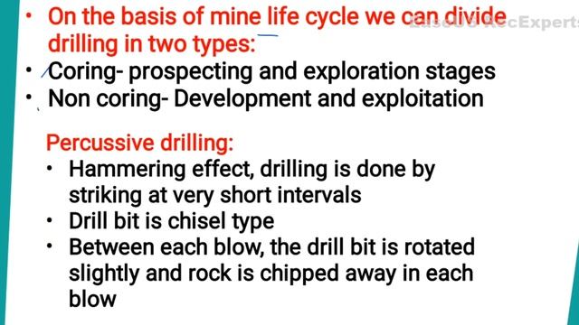 Methods of drilling, Percussive drilling, rotary drilling,rotary and percussive drilling,tools used