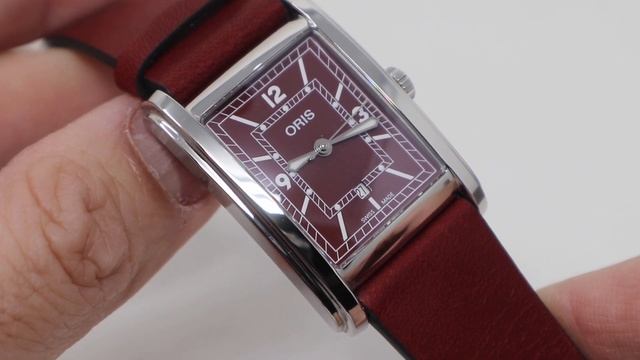 UNBOXING ORIS RECTANGULAR BORDEAUX 25MM 01 561 7783 4068-07 5 19 18