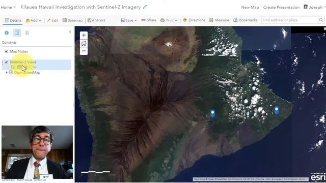 Investigating Earth Changes using Sentinel-2 imagery in ArcGIS Online