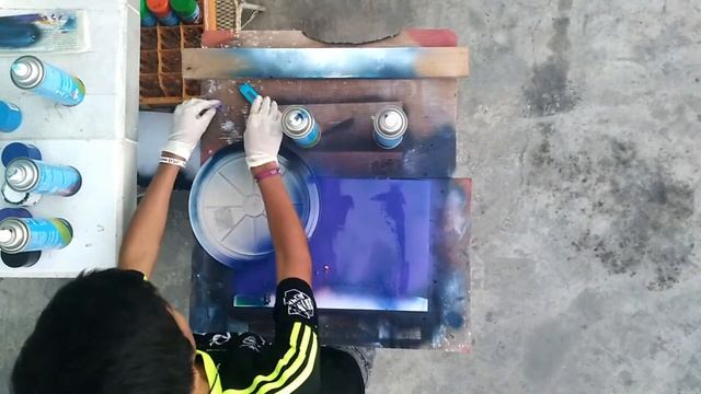 spray paint art - Rick and Morty - Dylan artatak