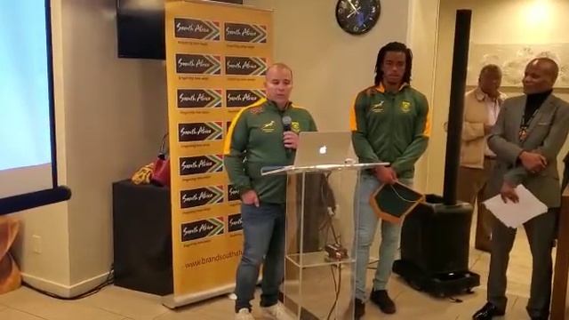 South African Consul-General Thandile Sunduza Honored By World Rugby Champions, The Springboks