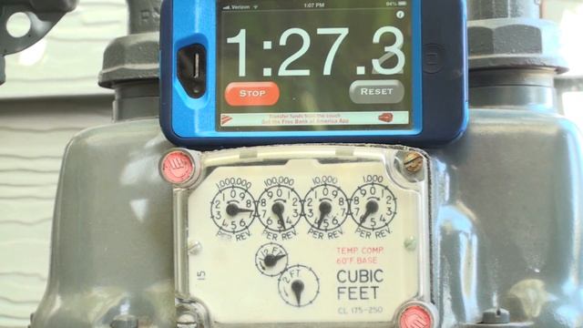 Service of the 80% gas furnace.  Check the firing rate by clocking the meter part 10