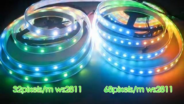32leds/m and 68leds/m WS2811 led strip.avi