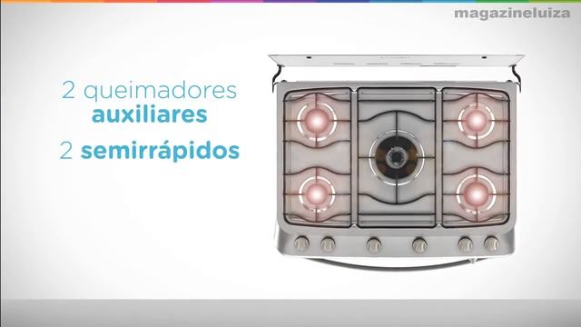 Fogão 5 Bocas Esmaltec Topazio Acendimento Automático e Timer 1