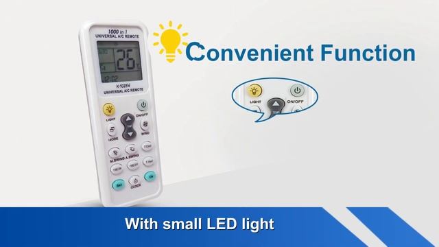 K-1028V Air Conditioner Remote Control Universal for All Brand.