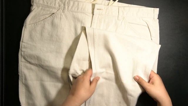 UNIQLOデニムワークパンツ（コットンリネン）は白パン初心者のおっさんに丁度よい