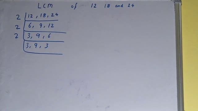 LCM of 12 18 and 24