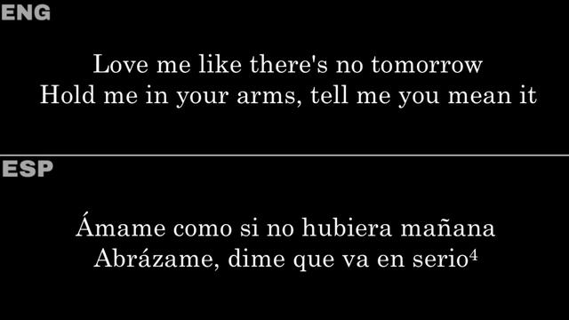 Love Me Like There’s No Tomorrow (Freddie Mercury) — Lyrics/Letra en Español e Inglés