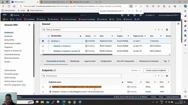 4) How to create and connect Amazon Aurora mysql database in AWS #aws  #awscloud #ec2 #rds