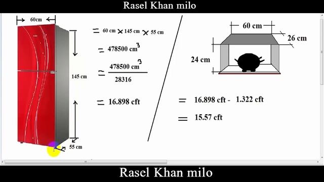 ফ্রিজের সিএফটি পরিমাপ করার পদ্ধতি জেনে নিন । How to measure CFT of a Refrigerator. Fridge CFT