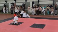 Бой со сломанным мизинцем ноги. Kyokushin Днепр 5 бой в турнире, 3 вес до 40кг Айпон #Kyokushin