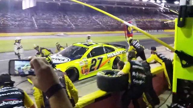 Another Angle of a different Paul Menard Pit Stop at the Bank of America 500.
