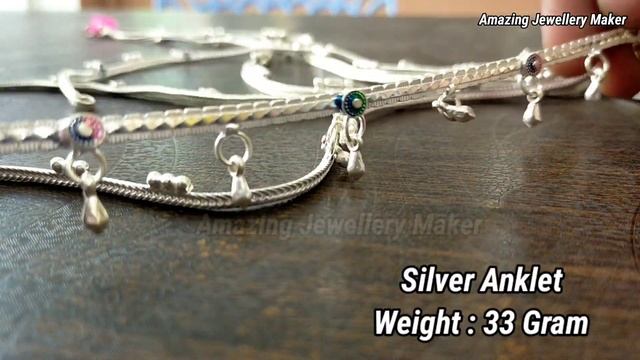 Silver Anklet Collection With Weight Details | Weightless Anklets