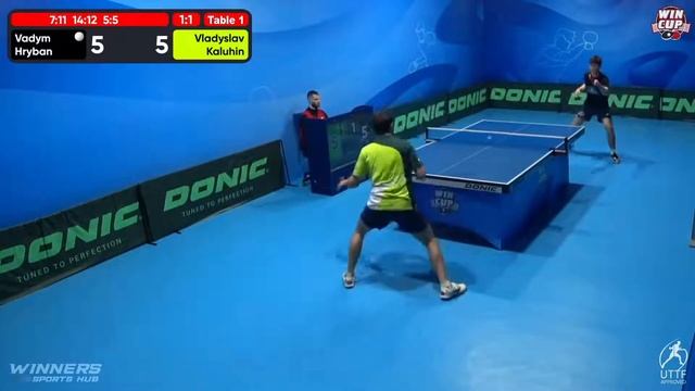 18:30 Vadym Hryban 2-3 Vladyslav Kaluhin West 3 WIN CUP 24.10.2022 | TABLE TENNIS WINCUP