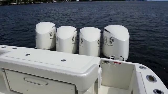 2013 HydraSports Custom 4200 with four Yamaha F350 and Sandstone hull color