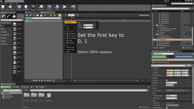 Unreal Engine 4 Tutorial - Fade In Gameplay using Sequencer [4.12]