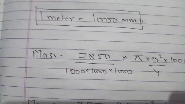 Steel bar derivation d*d/162 and how to find unit weight of steel