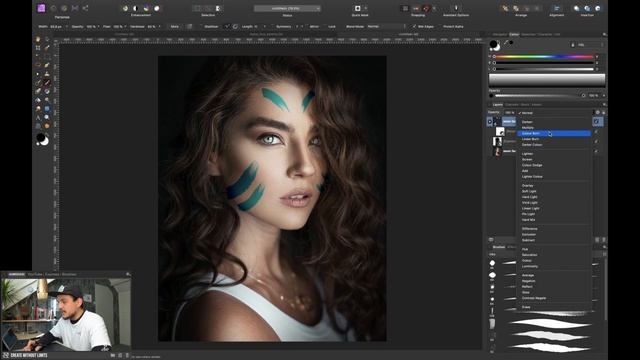 Transform Your Portrait with Neon Face Paint - Affinity Photo Tutorial