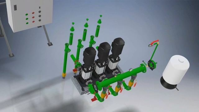 Booster Pump in Inventor Autodesk