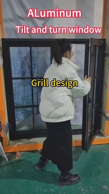 Aluminum Tilt Turn Window With Grills Design #house #aluminium #home #energy #windows #building