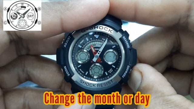 G-Shock AW-590 Time Setting instructions | Watch Repair Channel
